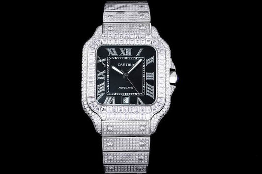 Cartier santos full ice 40 mm
