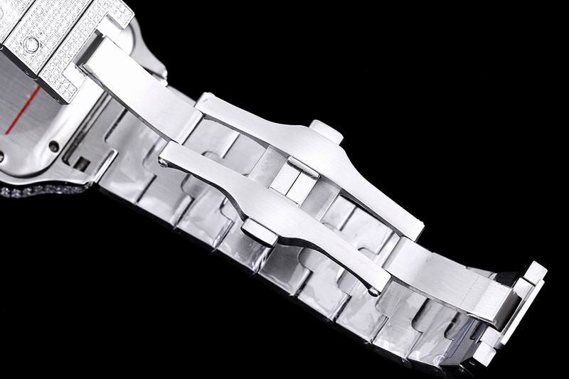 Cartier santos full ice 40 mm
