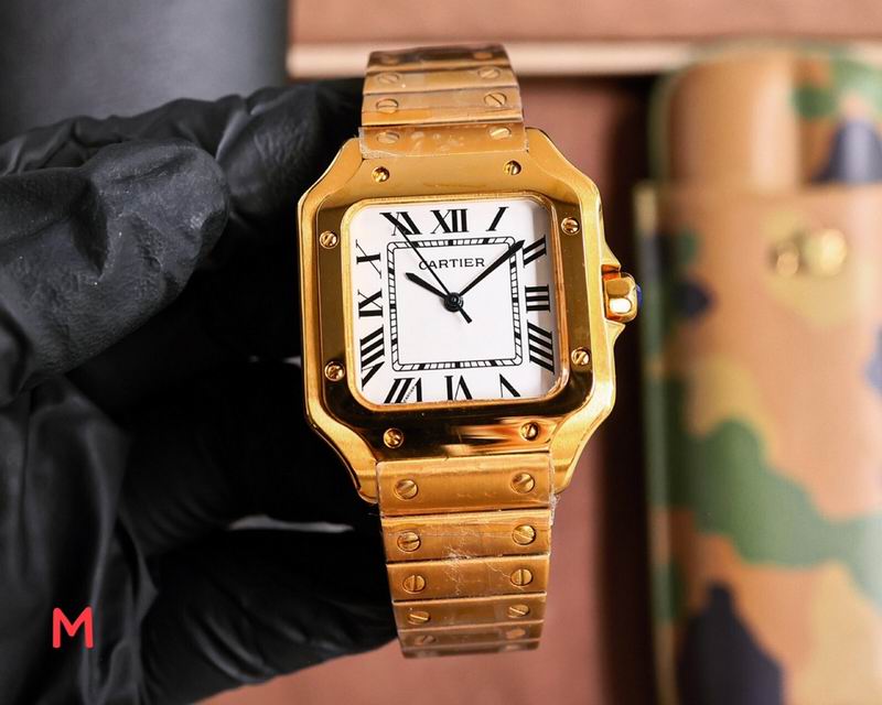 Reloj cartier santos oro 33 mm