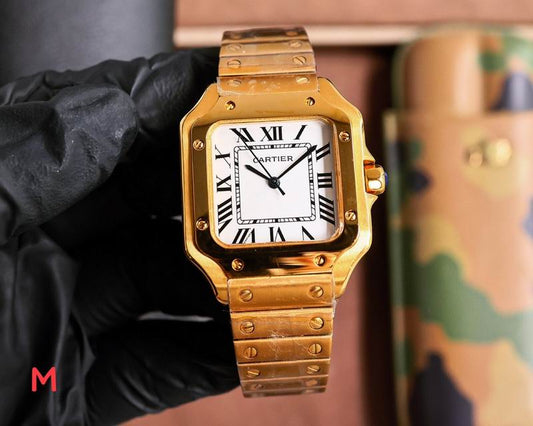 Reloj cartier santos oro 33 mm