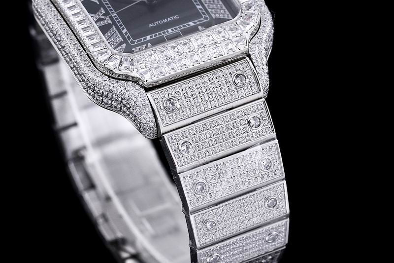 Cartier santos full ice 40 mm