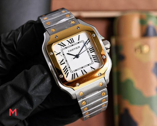 Reloj cartier santos acero y oro
