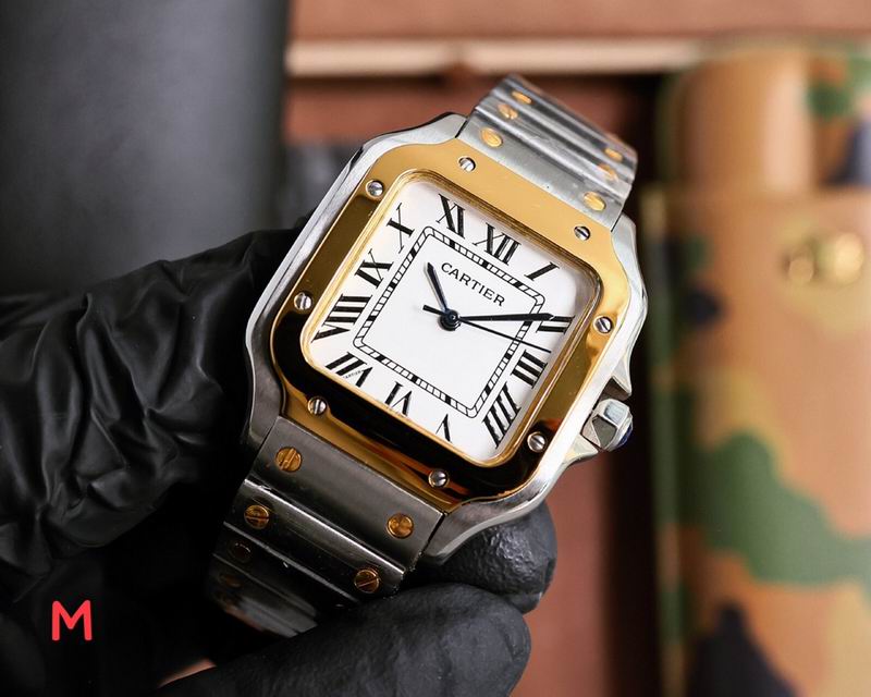 Reloj cartier santos acero y oro