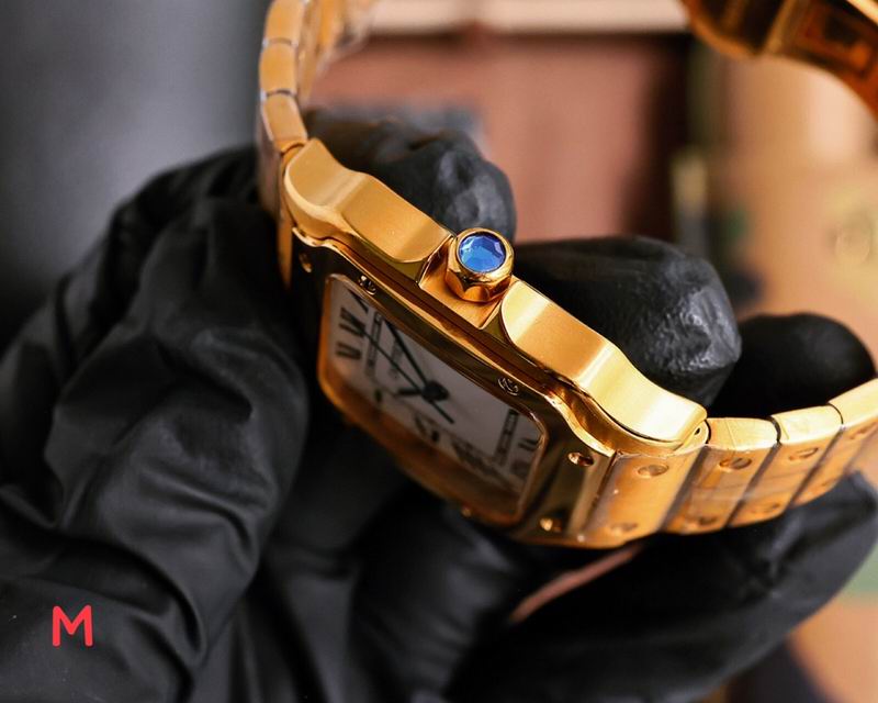 Reloj cartier santos oro 33 mm