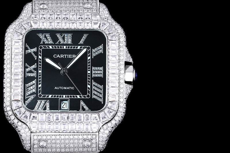 Cartier santos full ice 40 mm