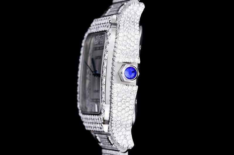 Cartier santos full ice 40 mm